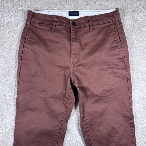 Levi Strauss & Co. Mens Chino Pants Straight Leg Pockets Size 30x32 Burgandy - Picture 2 of 10